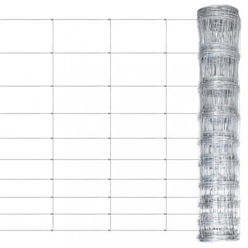 Kerítéspanelek, vidaXL ezüstszínű horganyzott acél kerti kerítés 50 x 1,2 m
