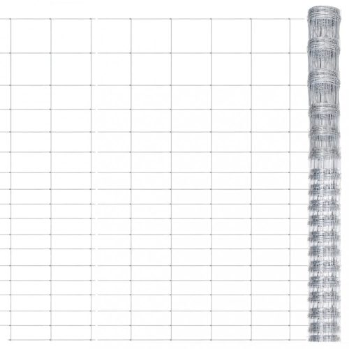 Kerítéspanelek, vidaXL ezüstszínű horganyzott acél kerti kerítés 50 x 1,25 m