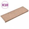 Lépcsőszőnyeg, vidaXL 10 db krém tűlyukasztott lépcsőszőnyeg 65x21x4 cm