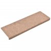 Lépcsőszőnyeg, vidaXL 10 db krém tűlyukasztott lépcsőszőnyeg 65x21x4 cm