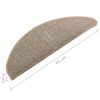 Lépcsőszőnyeg, vidaXL 15 db szürke-barna lépcsőszőnyeg 65 x 21 x 4 cm