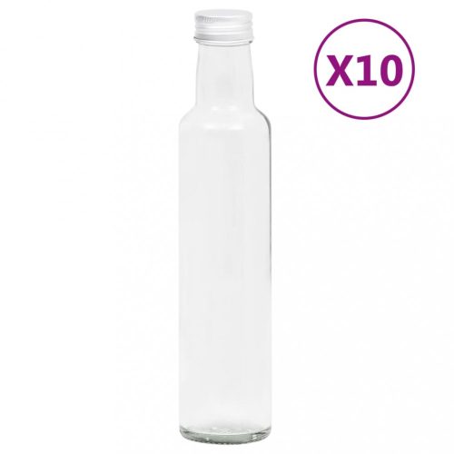 Vizespalackok, vidaXL 10 db 260 ml-es keskeny üvegpalack csavaros kupakkal