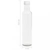 Vizespalackok, vidaXL 10 db 260 ml-es keskeny üvegpalack csavaros kupakkal