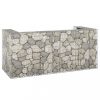 Szeméttároló tartók, vidaXL horganyzott acél gabionfal szemeteskukákhoz 254 x 100 x 110 cm
