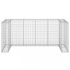 Szeméttároló tartók, vidaXL horganyzott acél gabionfal szemeteskukákhoz 254 x 100 x 110 cm