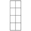 Bejárati ajtók, vidaXL fekete ESG üveg és alumínium tolóajtó 76 x 205 cm