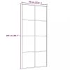 Bejárati ajtók, vidaXL fekete ESG üveg és alumínium tolóajtó 90 x 205 cm