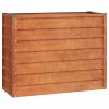 Virágcserepek és kaspók, vidaXL rozsda színű corten acél kerti magaságyás 100 x 40 x 77 cm