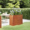 Virágcserepek és kaspók, vidaXL rozsda színű corten acél kerti magaságyás 100 x 40 x 77 cm