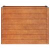 Virágcserepek és kaspók, vidaXL rozsda színű corten acél kerti magaságyás 100 x 40 x 77 cm
