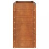 Virágcserepek és kaspók, vidaXL rozsda színű corten acél kerti magaságyás 100 x 40 x 77 cm