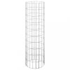 Kerítéspanelek, vidaXL kör alakú horganyzott acél gabion oszlop Ø30 x 100 cm