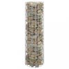 Kerítéspanelek, vidaXL kör alakú horganyzott acél gabion oszlop Ø30 x 100 cm