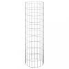 Kerítéspanelek, vidaXL kör alakú horganyzott acél gabion oszlop Ø30 x 100 cm