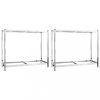 Ipari polcrendszer, vidaXL 2 db ezüstszínű 2 szintes acél gumiabroncstartó 110x40x110 cm