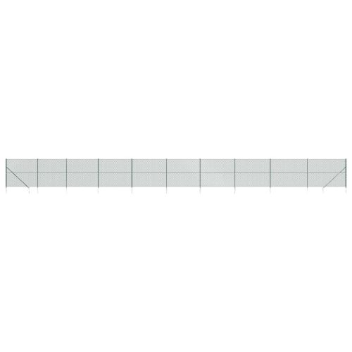 Kerítéspanelek, vidaXL zöld drótkerítés cövekekkel 1,8 x 25 m