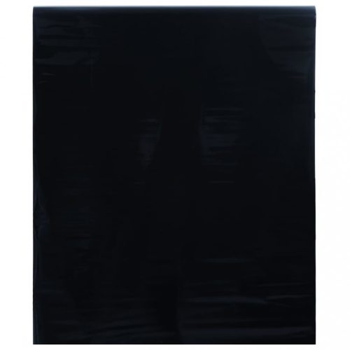 Ablakfóliák, vidaXL matt fekete PVC statikus ablakfólia 90 x 2000 cm