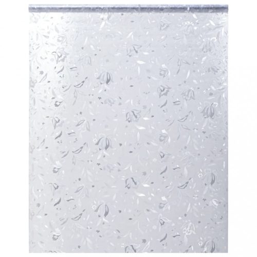 Ablakfóliák, vidaXL matt virágminta PVC ablakfólia 90 x 500 cm