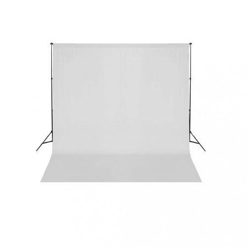 Műtermi hátterek, vidaXL fehér háttértartó állványrendszer 600 x 300 cm