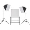 Stúdiófények és reflektorok, vidaXL fotó stúdió szett softbox fényekkel és tárgyfotó