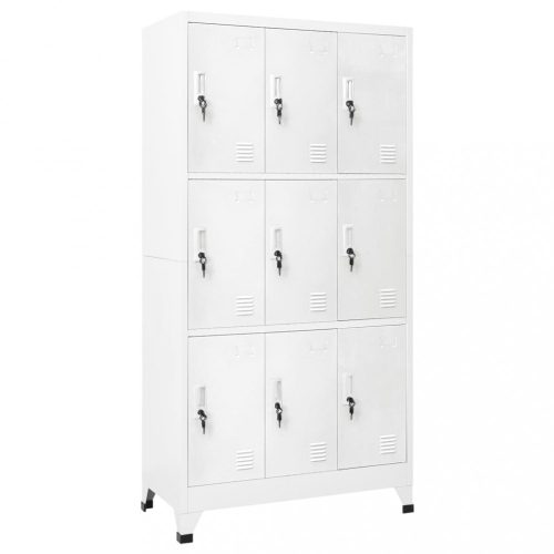 Tárolók és zárható szekrények, vidaXL acél öltözőszekrény 9 rekesszel 90 x 45 x 180 cm