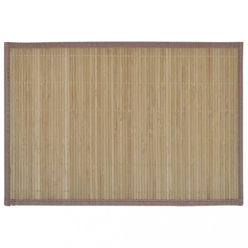 Asztali alátétek, 6 db bambusz alátét 30 x 45 cm barna
