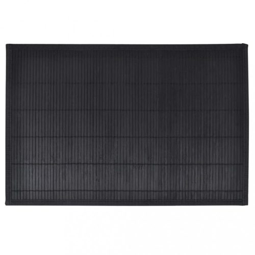 Asztali alátétek, 6 db bambusz alátét 30 x 45 cm fekete