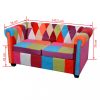 Kanapék, vidaXL 2 személyes szövet Chesterfield kanapé
