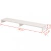 Nappali bútorok, vidaXL Forgácslap monitor állvány 110x23,5x9 cm fehér