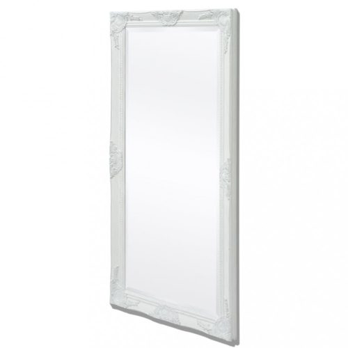 Tükrök, vidaXL 120x60 cm Fehér Barokk stílusú fali tükör