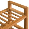 Cipőpolcok és -állványok, vidaXL tömör tölgyfa cipőtartó 3 polccal 100 x 27 x 60 cm