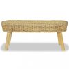 Tároló- és előszobai padok, vidaXL előszoba pad természetes rattanból 110 x 35 x 45 cm