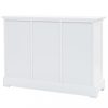 Büfé- és tálalóasztalok, vidaXL 3 ajtós MDF és fenyőfa tálalószekrény 105 x 35 x 77,5 cm