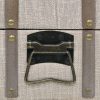 Tároló- és előszobai padok, vidaXL tömör fa és acél tárolópad 111 x 34 x 37 cm