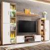 Nappali bútorok, vidaXL sonoma tölgy/fehér színű fali TV-szekrény LED-fényekkel