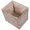Tároló- és előszobai padok, vidaXL szürke tengerifű pad 3 kosárral 105 x 40 x 42 cm