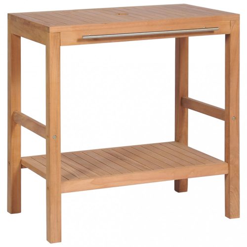 Fürdőszobai pipereasztalok, vidaXL tömör tíkfa fürdőszobai pipereszekrény 74 x 45 x 75 cm