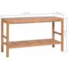 Fürdőszobai pipereasztalok, vidaXL tömör tíkfa fürdőszobai pipereszekrény 132 x 45 x 75 cm