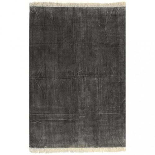 Szőnyegek, vidaXL antracitszürke kilim pamutszőnyeg 120 x 180 cm