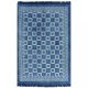 Szőnyegek, vidaXL kék mintás kilim pamutszőnyeg 160 x 230 cm