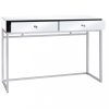 Kisasztalok, vidaXL tükrös konzolasztal acélból és üvegből 107 x 33 x 77 cm