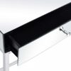 Kisasztalok, vidaXL tükrös konzolasztal acélból és üvegből 107 x 33 x 77 cm