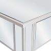 Kisasztalok, vidaXL tükrös konzolasztal MDF-ből és üvegből 106,5 x 38 x 76,5 cm