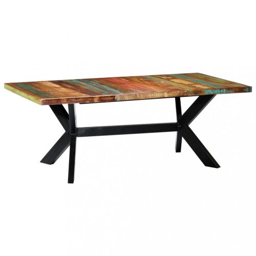 Konyha- és étkezőasztalok, vidaXL tömör újrahasznosított fa étkezőasztal 200 x 100 x 75 cm