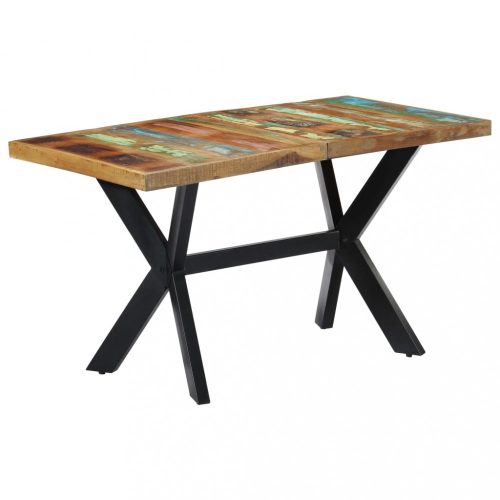 Konyha- és étkezőasztalok, vidaXL tömör újrahasznosított fa étkezőasztal 140 x 70 x 75 cm