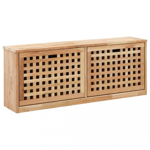 Cipőpolcok és -állványok, vidaXL tömör diófa cipőtároló pad 94 x 20 x 38 cm