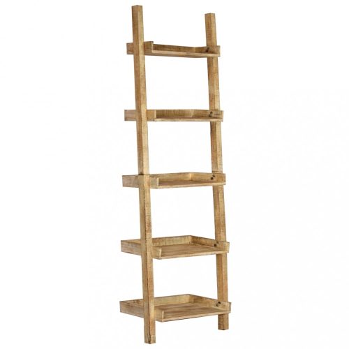 Könyvespolcok, állópolcok, vidaXL barna tömör mangófa létrapolc 75 x 37 x 205 cm