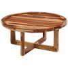 Dohányzóasztalok, vidaXL tömör kelet-indiai rózsafa dohányzóasztal 80 x 35 cm