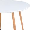 Konyha- és étkezőasztalok, vidaXL tölgyszínű és fehér MDF étkezőasztal 90 x 73,5 cm