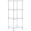 Könyvespolcok, állópolcok, vidaXL 4 szintes átlátszó edzett üveg polc 40 x 40 x 100 cm
